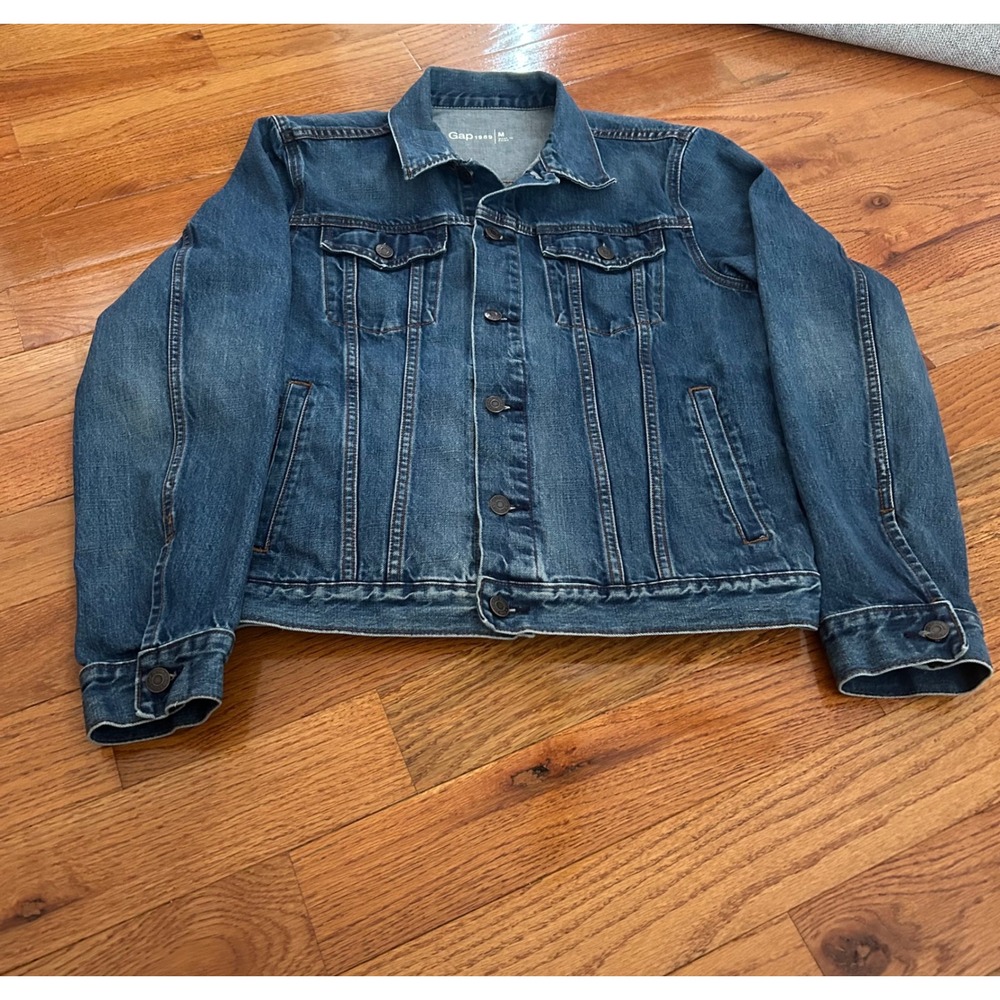 Gap 1969 Heritage Denim Trucker Jacket Medium Indigo Blue Unisex Size M